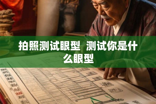 拍照测试眼型 测试你是什么眼型 拍照测试眼型 测试你是什么眼型