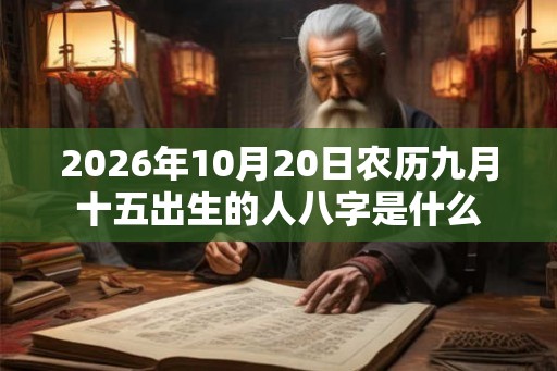 2026年10月20日农历九月十五出生的人八字是什么