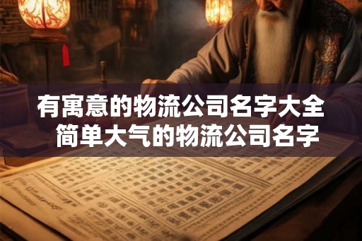 有寓意的物流公司名字大全  简单大气的物流公司名字