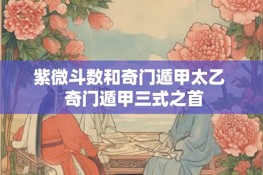 紫微斗数和奇门遁甲太乙  奇门遁甲三式之首