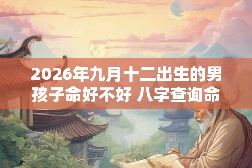 2026年九月十二出生的男孩子命好不好 八字查询命理