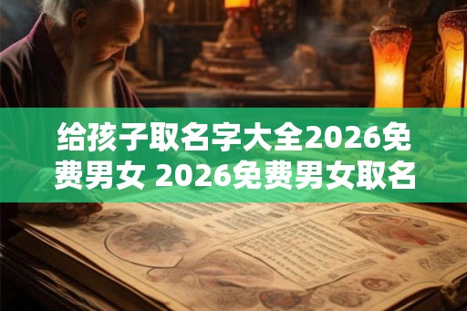 给孩子取名字大全2026免费男女 2026免费男女取名大全