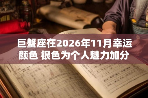 巨蟹座在2026年11月幸运颜色 银色为个人魅力加分
