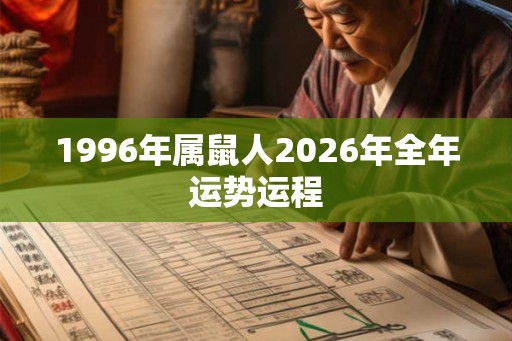 1996年属鼠人2026年全年运势运程