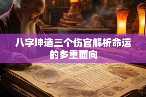 八字坤造三个伤官解析命运的多重面向