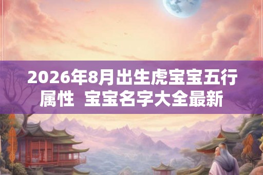 2026年8月出生虎宝宝五行属性  宝宝名字大全最新