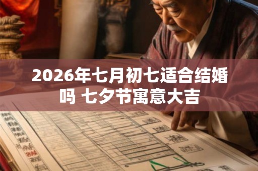 2026年七月初七适合结婚吗 七夕节寓意大吉