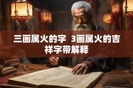 三画属火的字 3画属火的吉祥字带解释 三画属火的字 3画属火的吉祥字带解释