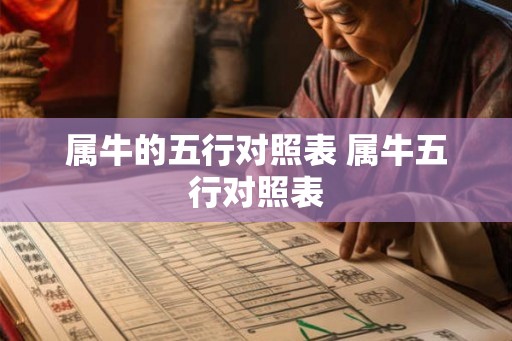属牛的五行对照表 属牛五行对照表