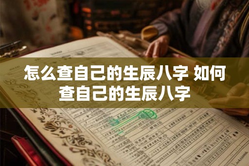 怎么查自己的生辰八字 如何查自己的生辰八字