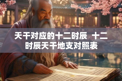 天干对应的十二时辰  十二时辰天干地支对照表