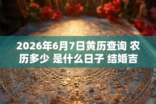 2026年6月7日黄历查询 农历多少 是什么日子 结婚吉时
