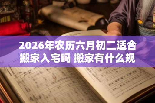 2026年农历六月初二适合搬家入宅吗 搬家有什么规矩讲究