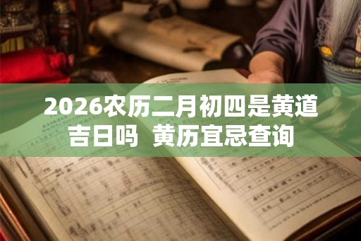 2026农历二月初四是黄道吉日吗  黄历宜忌查询