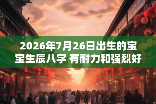 2026年7月26日出生的宝宝生辰八字 有耐力和强烈好奇心