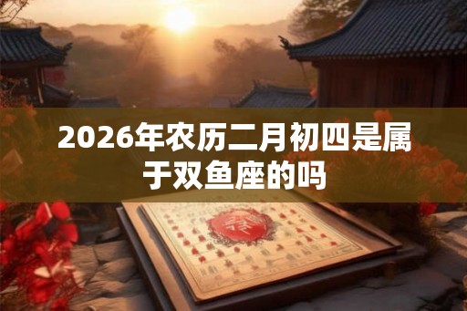 2026年农历二月初四是属于双鱼座的吗