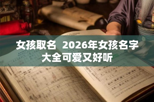 女孩取名 2026年女孩名字大全可爱又好听 女孩取名 2026年女孩名字大全可爱又好听