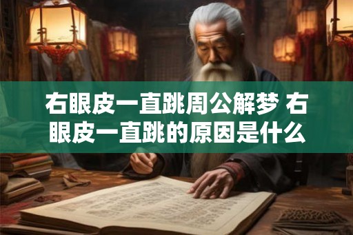 右眼皮一直跳周公解梦 右眼皮一直跳的原因是什么