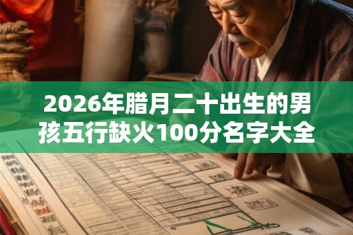 2026年腊月二十出生的男孩五行缺火100分名字大全