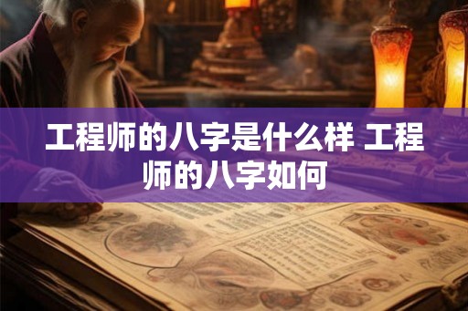 工程师的八字是什么样 工程师的八字如何