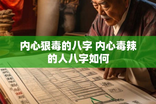 内心狠毒的八字 内心毒辣的人八字如何
