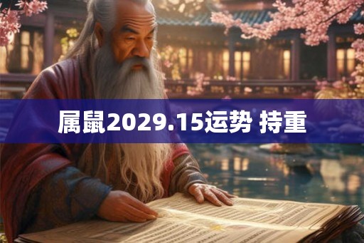 属鼠2029.15运势 持重