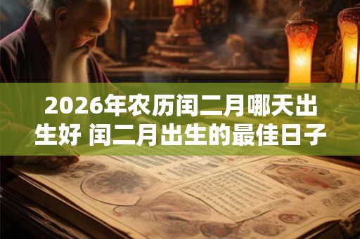 2026年农历闰二月哪天出生好 闰二月出生的最佳日子是哪天2026年