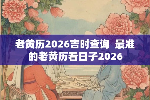 老黄历2026吉时查询  最准的老黄历看日子2026
