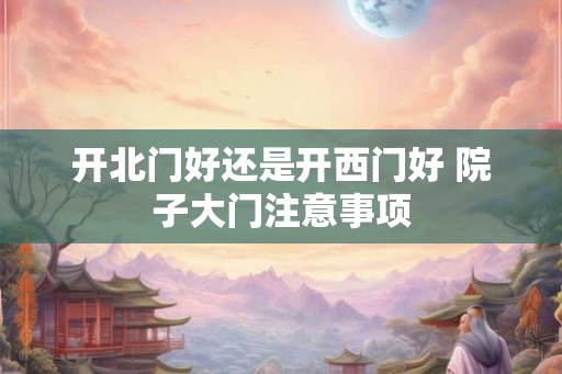 开北门好还是开西门好 院子大门注意事项