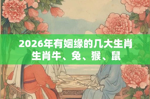 2026年有姻缘的几大生肖 生肖牛、兔、猴、鼠
