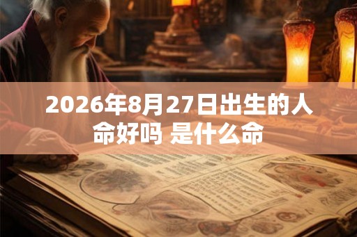 2026年8月27日出生的人命好吗 是什么命