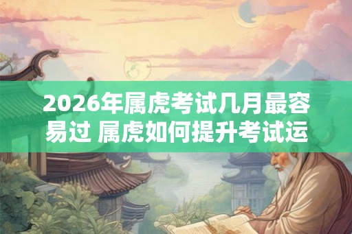 2026年属虎考试几月最容易过 属虎如何提升考试运