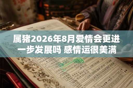 属猪2026年8月爱情会更进一步发展吗 感情运很美满