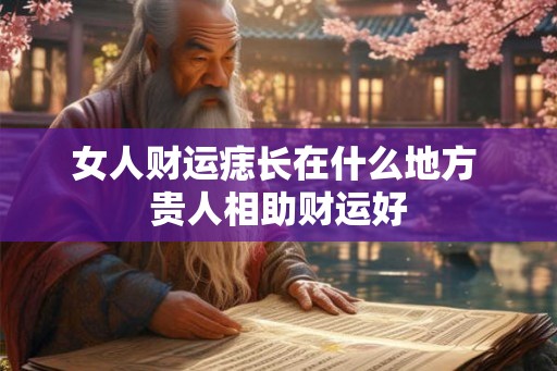 女人财运痣长在什么地方 贵人相助财运好