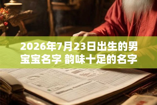 2026年7月23日出生的男宝宝名字 韵味十足的名字