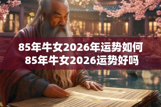 85年牛女2026年运势如何 85年牛女2026运势好吗