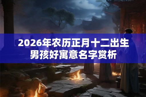 2026年农历正月十二出生男孩好寓意名字赏析