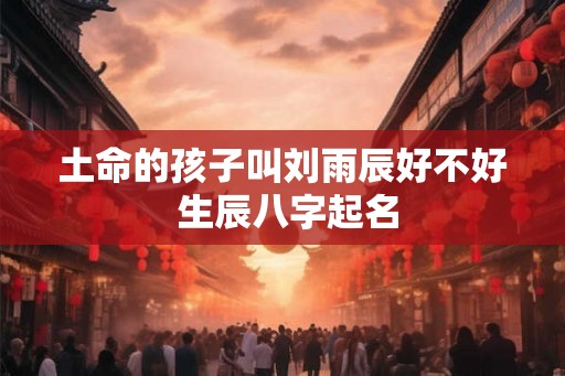 土命的孩子叫刘雨辰好不好 生辰八字起名