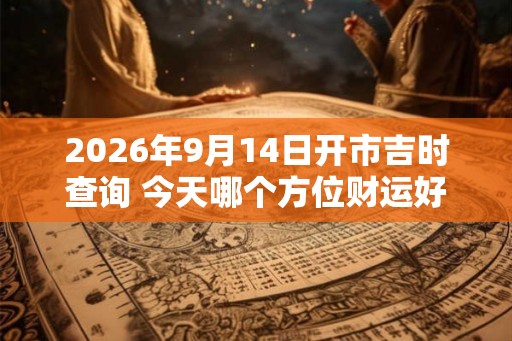 2026年9月14日开市吉时查询 今天哪个方位财运好