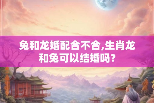兔和龙婚配合不合,生肖龙和兔可以结婚吗？