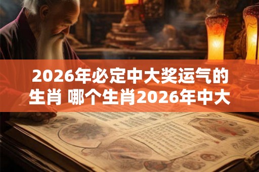 2026年必定中大奖运气的生肖 哪个生肖2026年中大奖的运气最好 2026年必定中大奖运气的生肖 哪个生肖2026年中大奖的运气最好