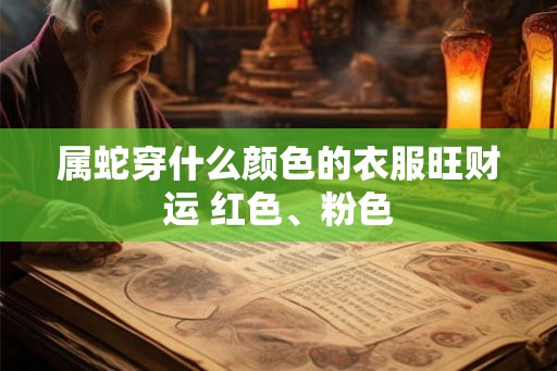 属蛇穿什么颜色的衣服旺财运 红色、粉色 属蛇穿什么颜色的衣服旺财运 红色、粉色