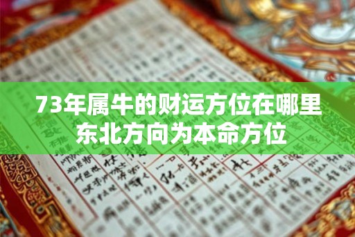 73年属牛的财运方位在哪里 东北方向为本命方位