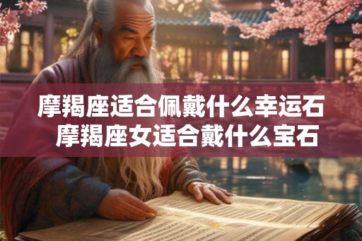 摩羯座适合佩戴什么幸运石 摩羯座女适合戴什么宝石 摩羯座适合佩戴什么幸运石 摩羯座女适合戴什么宝石
