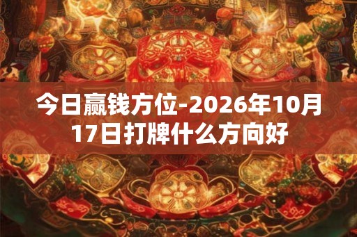 今日赢钱方位-2026年10月17日打牌什么方向好 今日赢钱方位-2026年10月17日打牌什么方向好