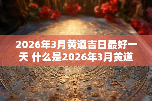 2026年3月黄道吉日最好一天 什么是2026年3月黄道吉日最佳日