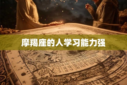 摩羯座的人学习能力强