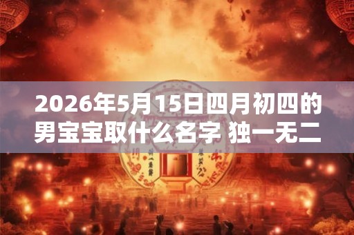 2026年5月15日四月初四的男宝宝取什么名字 独一无二