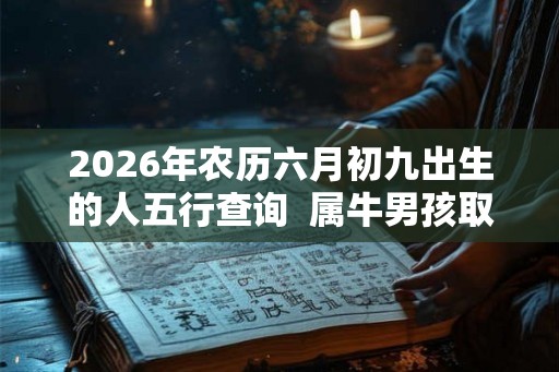 2026年农历六月初九出生的人五行查询  属牛男孩取名