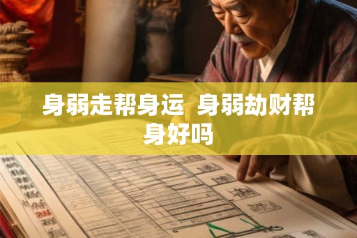 身弱走帮身运  身弱劫财帮身好吗